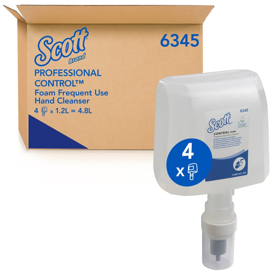 6345 Scott Control Foam Frequent Use Hand Cleanser (4 x 1.2 Litre Cartridges)