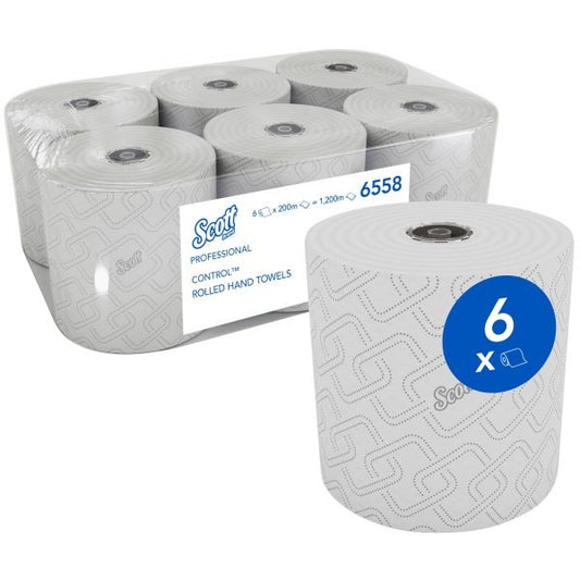 6558 Scott Control 2PLY Rolled Hand Towel Towel 200m (20x19.8cm)