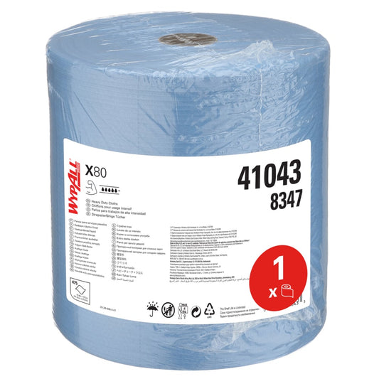 8347 WypAll® X80 Power Clean™ Cloths (475 sheet roll)