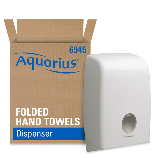 6945 Aquarius Folded Hand Towel Dispenser- White