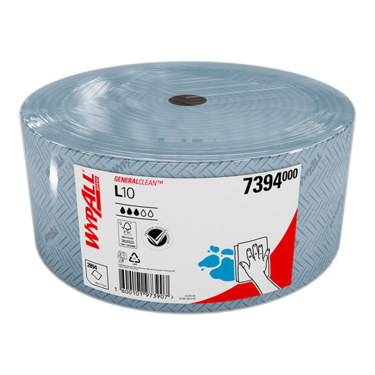7394- Wypall L10 Large Roll - 1 Ply - Blue