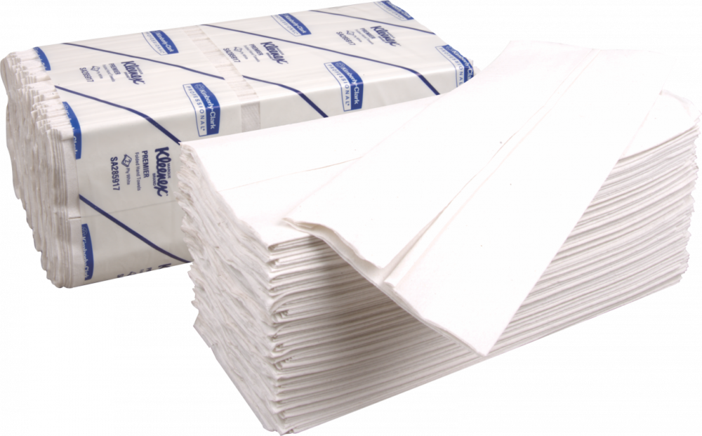 6058 Kleenex Premier MFolded Hand towels 2Ply White (16 CLIPS X 10